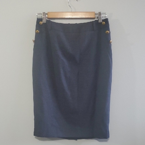 The Limited Skirt womens Sz 4 Blue Elegant Navy Blue Skirt Lined Polyester Blend - Picture 1 of 14
